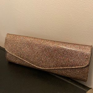 Gold sparkly clutch
